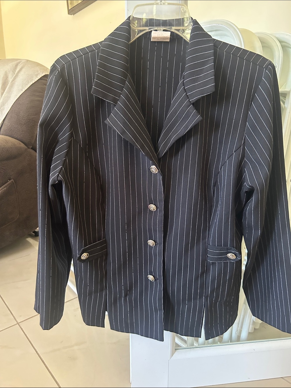 jcpenney Black Pinstripe Women's Blazer Jacket